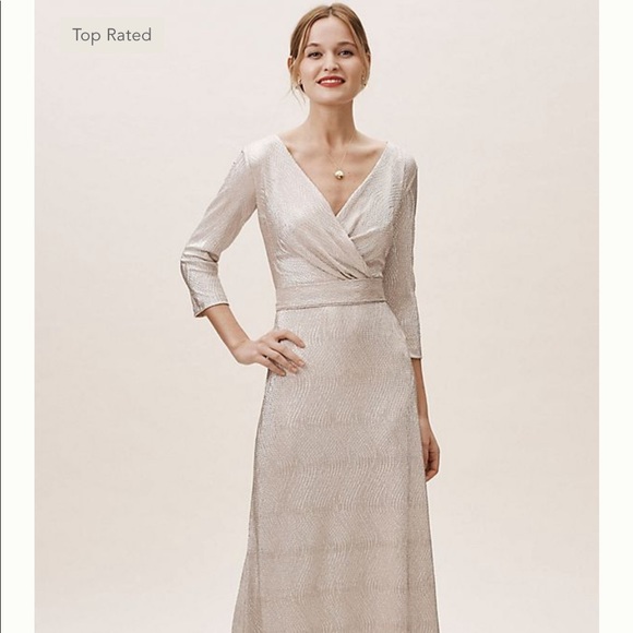 BHLD Gold Dress from Anthropologie